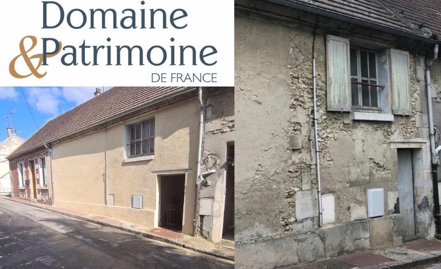 Après / Avant travaux de façade de Domaine et Patrimoine de France, spécialiste de l'habitat dans les Hauts de France et en Ile-de-France